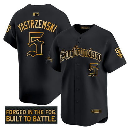 SF 'Gothic Fog Edition' Gold Vapor Premier Limited Jersey - All Stitched
