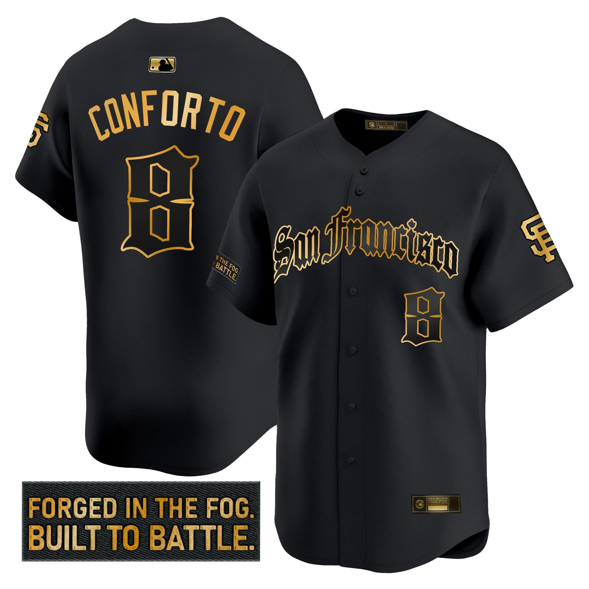 SF 'Gothic Fog Edition' Gold Vapor Premier Limited Jersey - All Stitched