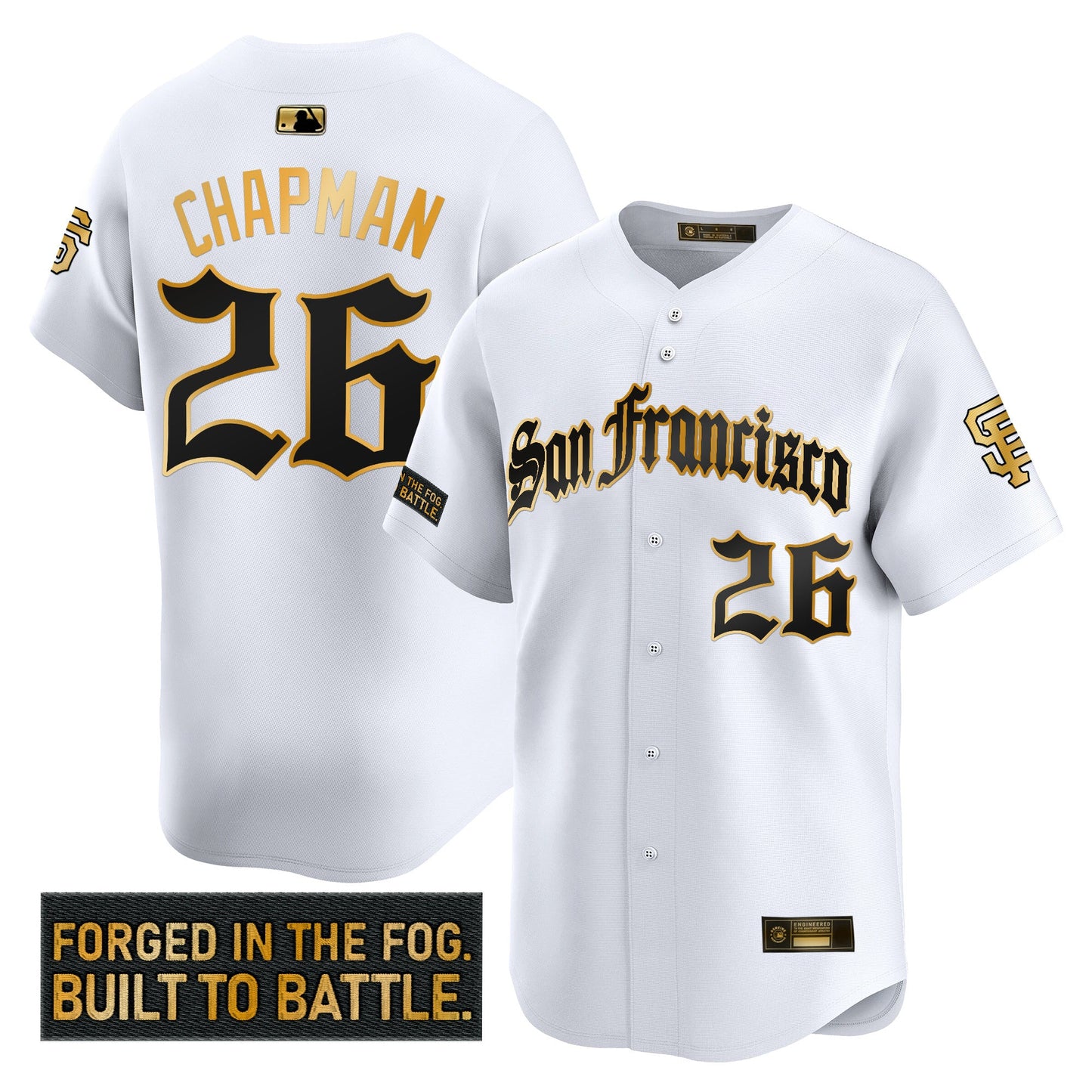 SF 'Gothic Fog Edition' Gold Vapor Premier Limited Jersey - All Stitched