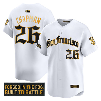 SF 'Gothic Fog Edition' Gold Vapor Premier Limited Jersey - All Stitched