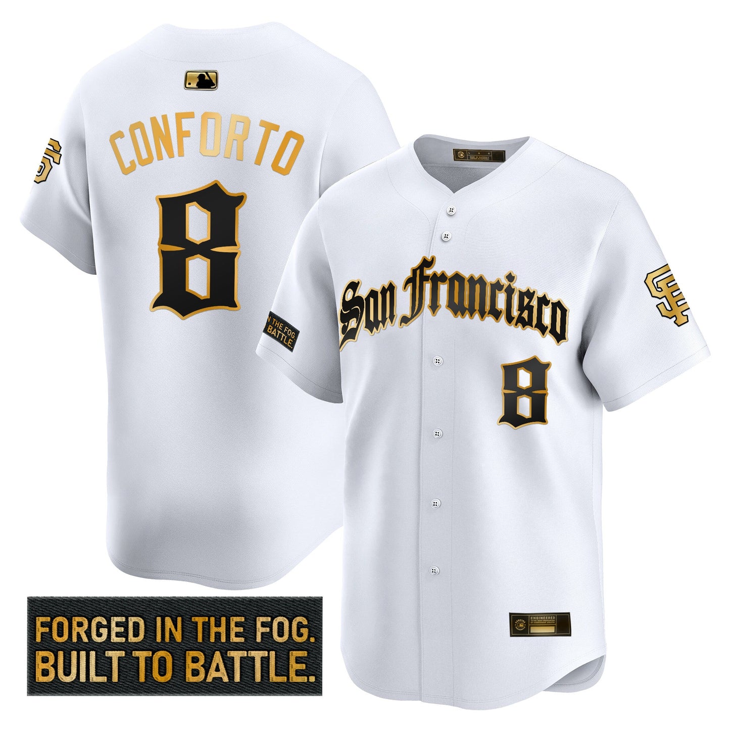 SF 'Gothic Fog Edition' Gold Vapor Premier Limited Jersey - All Stitched