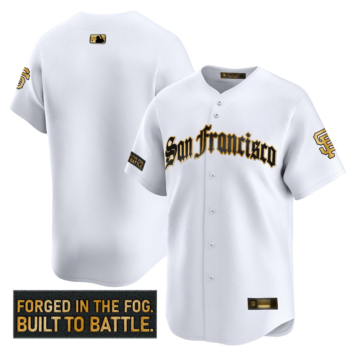 SF 'Gothic Fog Edition' Gold Vapor Premier Limited Jersey - All Stitched