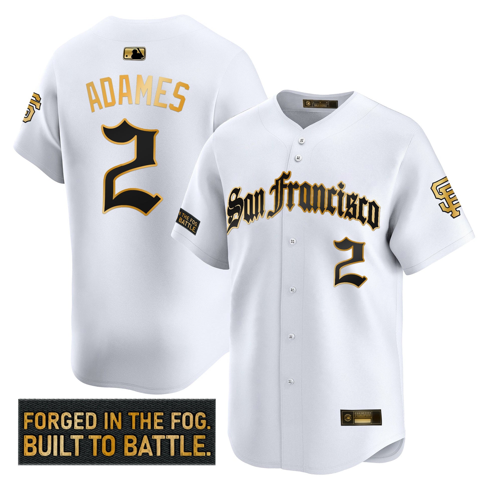 SF 'Gothic Fog Edition' Gold Vapor Premier Limited Jersey - All Stitched