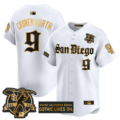 SD 'Gothic Edition' Gold Vapor Premier Limited Jersey - All Stitched