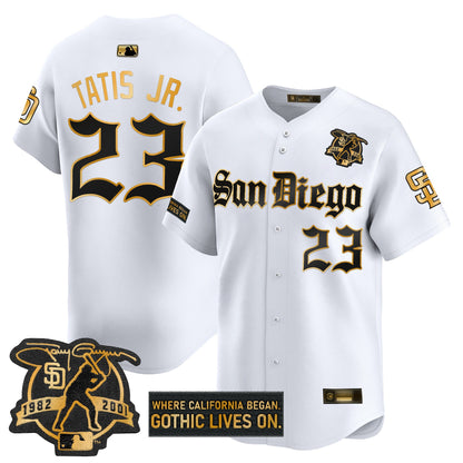 SD 'Gothic Edition' Gold Vapor Premier Limited Jersey - All Stitched