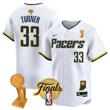 Men's Indiana Pacers Swingman Baseball Jersey - Final + Trophy Patch - All Stitched