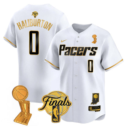 Men's Indiana Pacers Swingman Baseball Jersey - Final + Trophy Patch - All Stitched