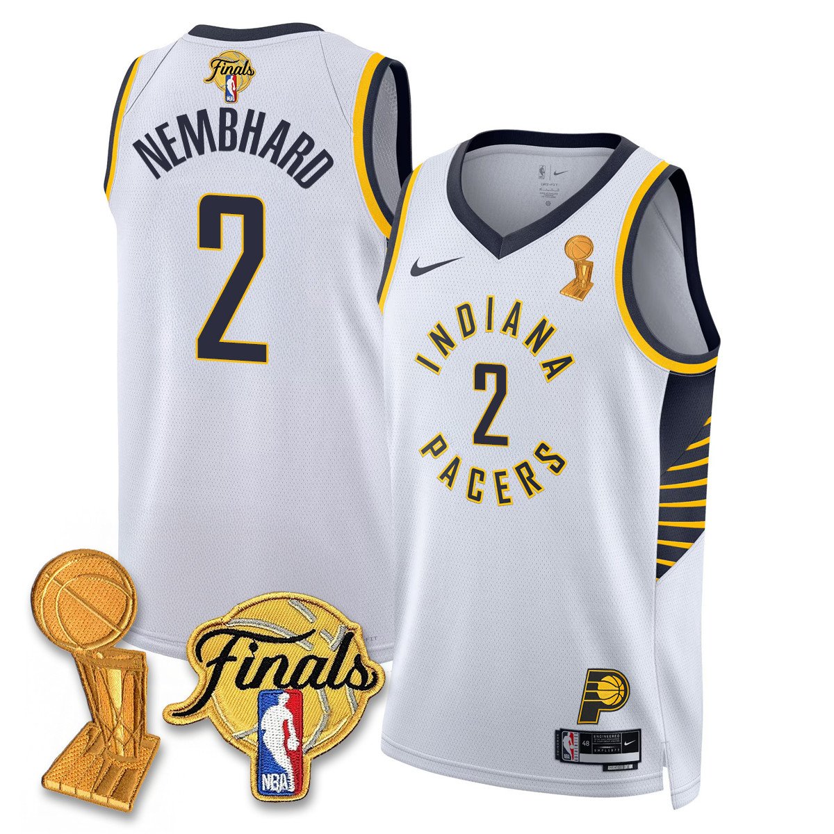 Men's Indiana Pacers Swingman Jersey - Final + Trophy Patch - All Stitched