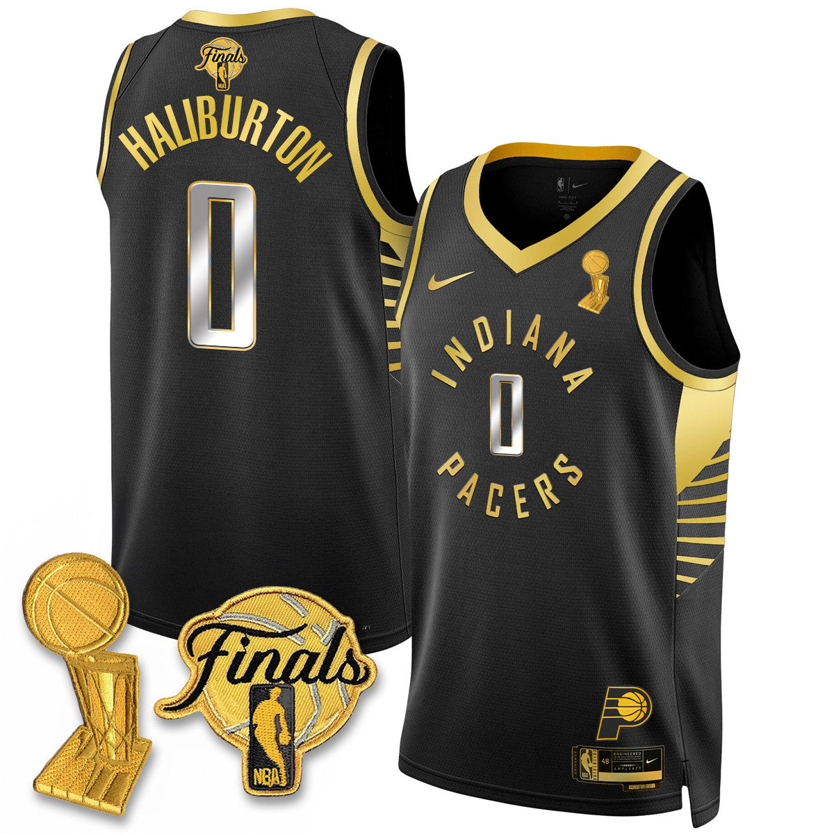 Men's Indiana Pacers Swingman Jersey - Final + Trophy Patch - All Stitched