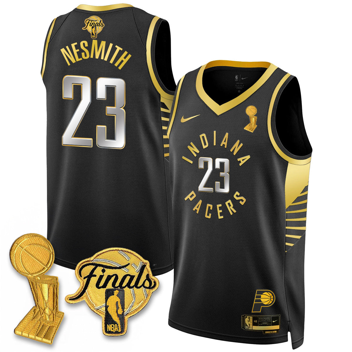 Men's Indiana Pacers Swingman Jersey - Final + Trophy Patch - All Stitched