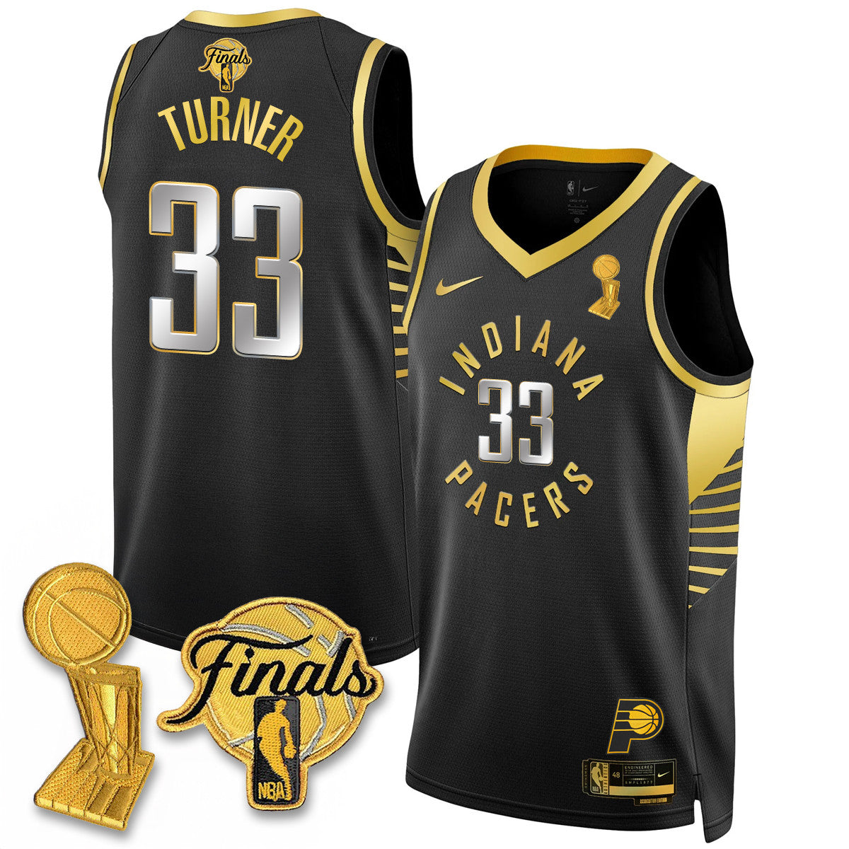 Men's Indiana Pacers Swingman Jersey - Final + Trophy Patch - All Stitched