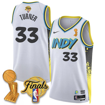 Men's Indiana Pacers Swingman Jersey - Final + Trophy Patch - All Stitched