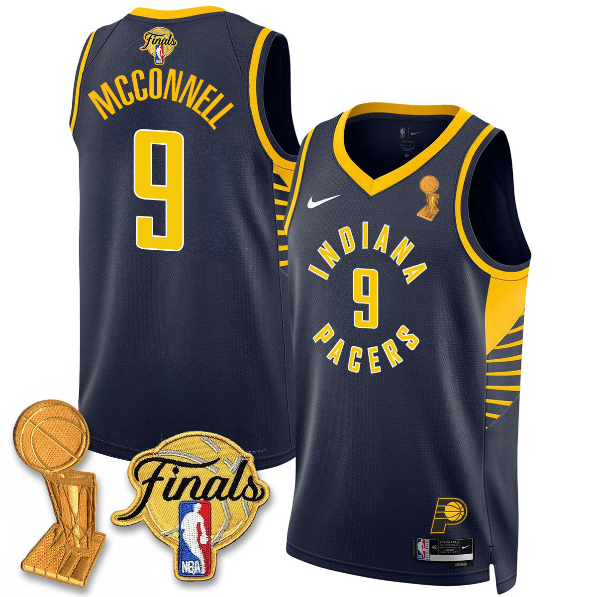 Men's Indiana Pacers Swingman Jersey - Final + Trophy Patch - All Stitched