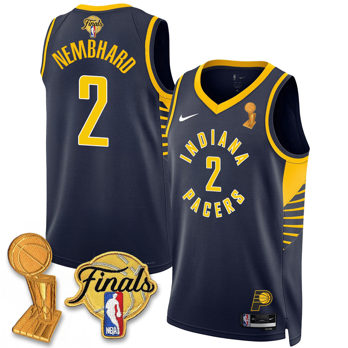 Men's Indiana Pacers Swingman Jersey - Final + Trophy Patch - All Stitched