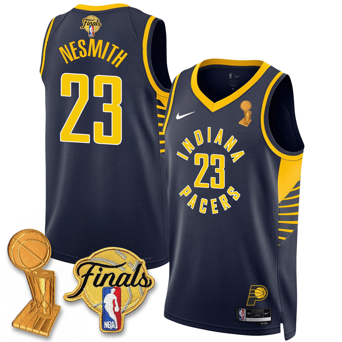 Men's Indiana Pacers Swingman Jersey - Final + Trophy Patch - All Stitched