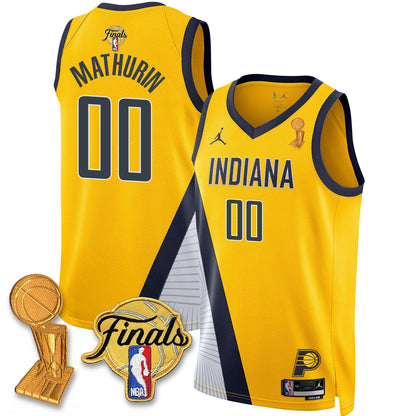 Men's Indiana Pacers Swingman Jersey - Final + Trophy Patch - All Stitched