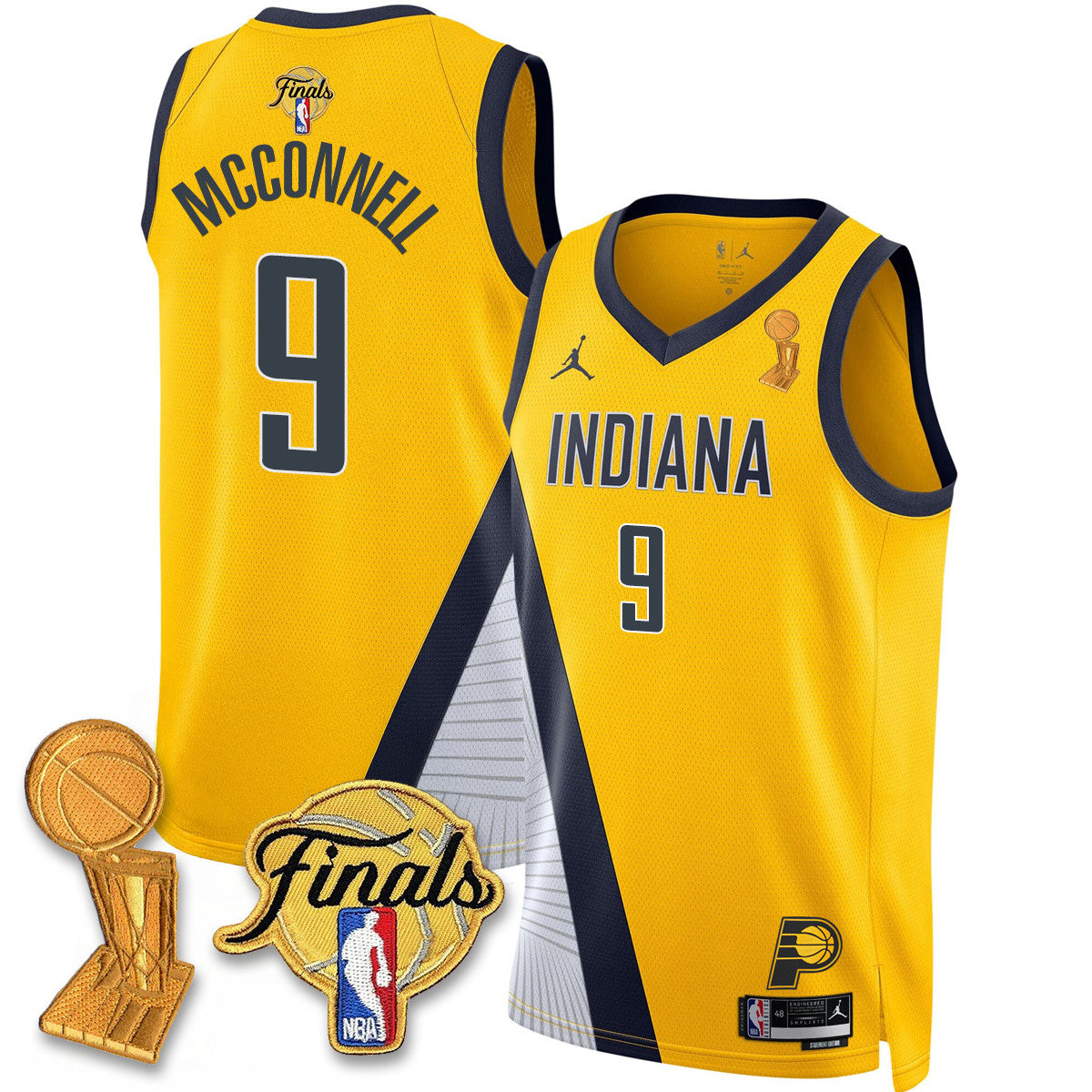 Men's Indiana Pacers Swingman Jersey - Final + Trophy Patch - All Stitched