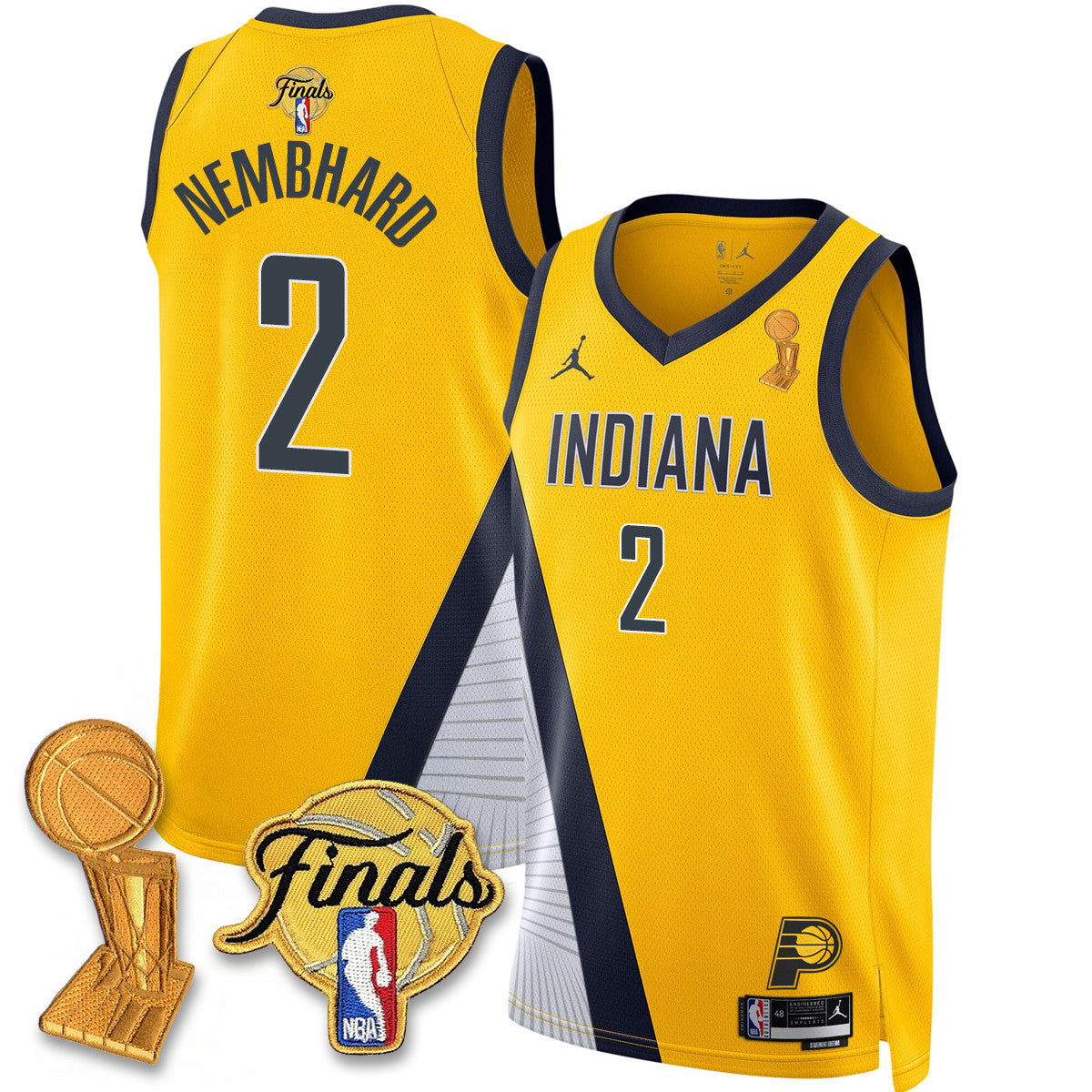 Men's Indiana Pacers Swingman Jersey - Final + Trophy Patch - All Stitched