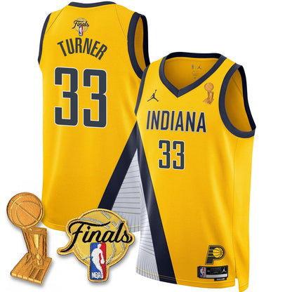 Men's Indiana Pacers Swingman Jersey - Final + Trophy Patch - All Stitched