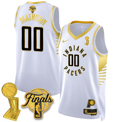 Men's Indiana Pacers Swingman Jersey - Final + Trophy Patch - All Stitched