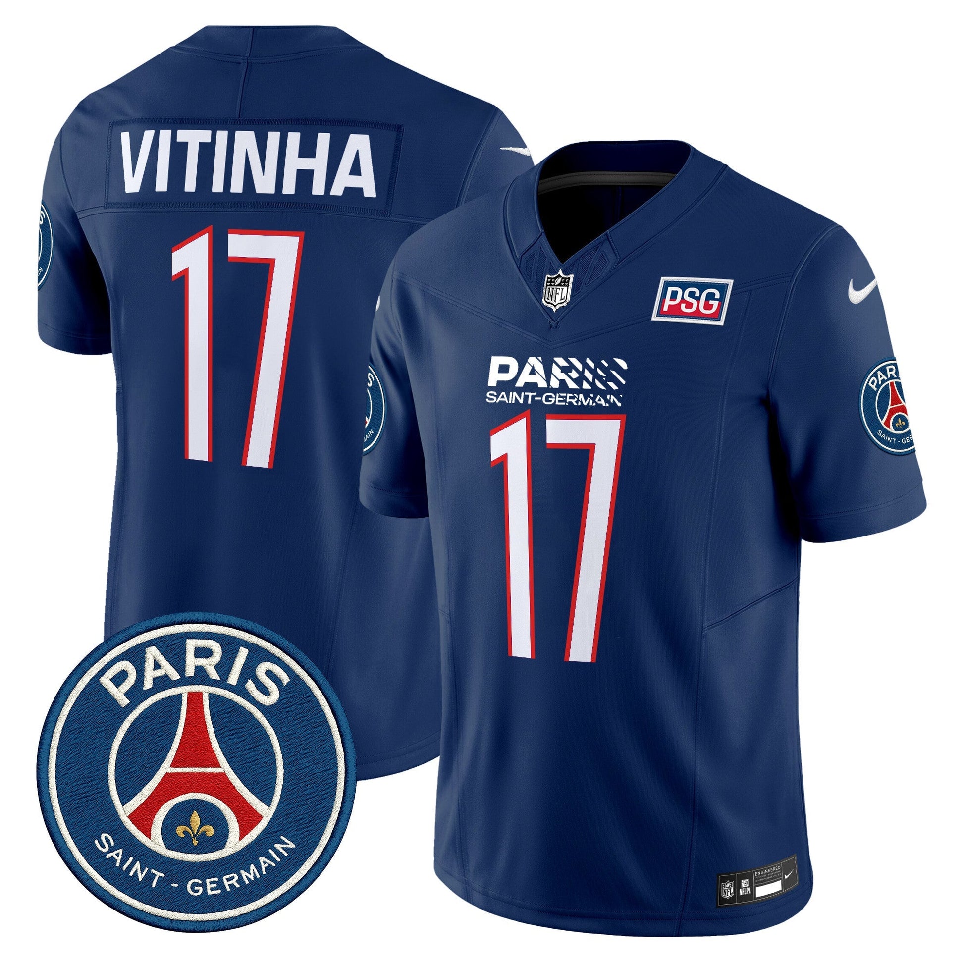 Men's Paris Saint-Germain 2025 Soccer x Football Vapor Limited Jersey - Stitched