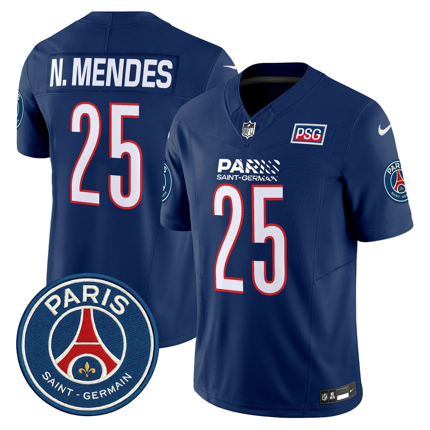 Men's Paris Saint-Germain 2025 Soccer x Football Vapor Limited Jersey - Stitched