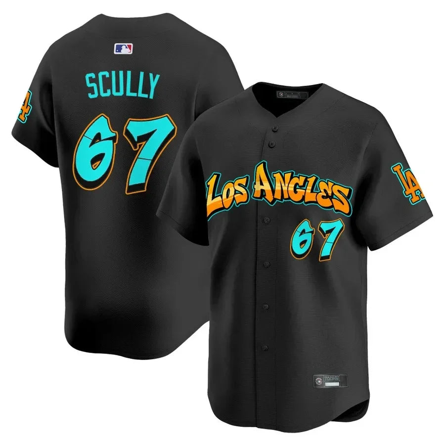 Men's Los Angeles Dodgers 'Graffiti Street Style Edition' Vapor Premier Limited Jersey - All Stitched