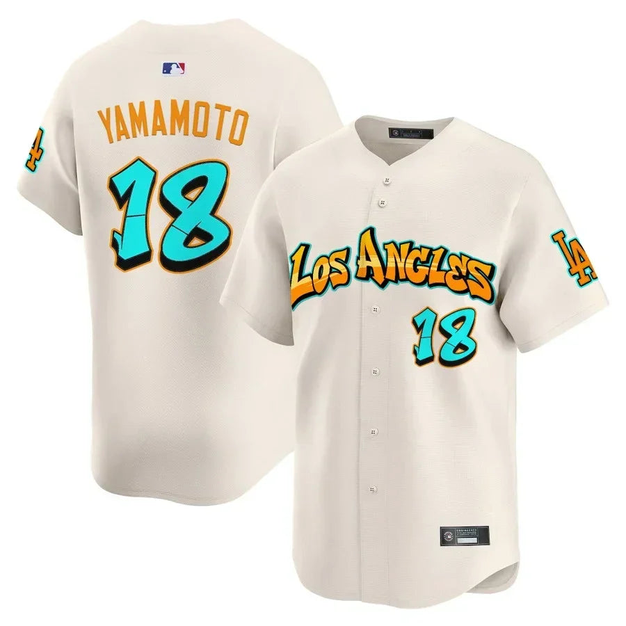 Men's Los Angeles Dodgers 'Graffiti Street Style Edition' Vapor Premier Limited Jersey - All Stitched