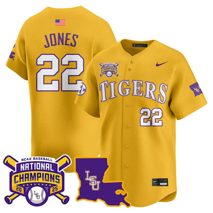 Men's LSU Tigers 2025 World Series Champions Limited Jersey - All Stitched