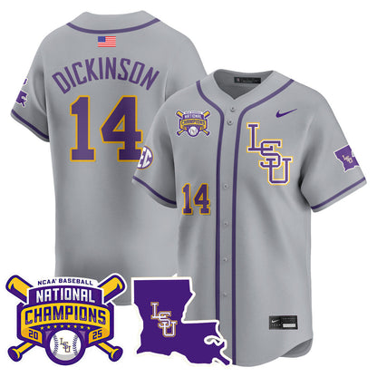 Men's LSU Tigers 2025 World Series Champions Limited Jersey - All Stitched