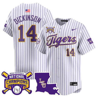 Men's LSU Tigers 2025 World Series Champions Limited Jersey - All Stitched