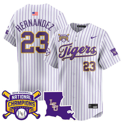 Men's LSU Tigers 2025 World Series Champions Limited Jersey - All Stitched