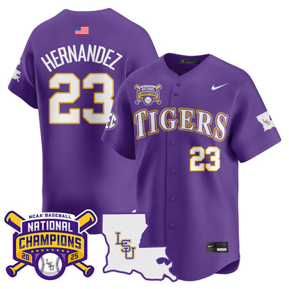 Men's LSU Tigers 2025 World Series Champions Limited Jersey - All Stitched