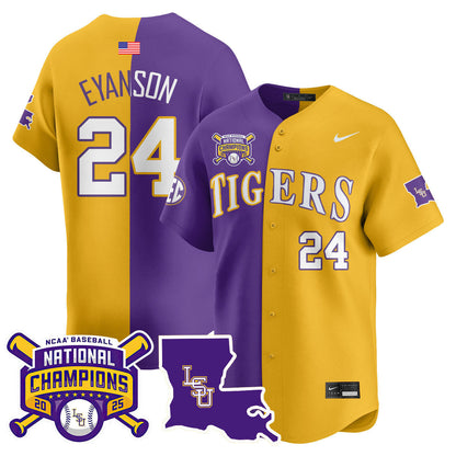 Men's LSU Tigers 2025 World Series Champions Limited Jersey - All Stitched