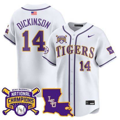 Men's LSU Tigers 2025 World Series Champions Limited Jersey - All Stitched