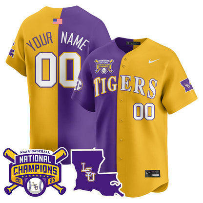 Custom LSU Tigers 2025 World Series Champions Limited Jersey - All Stitched