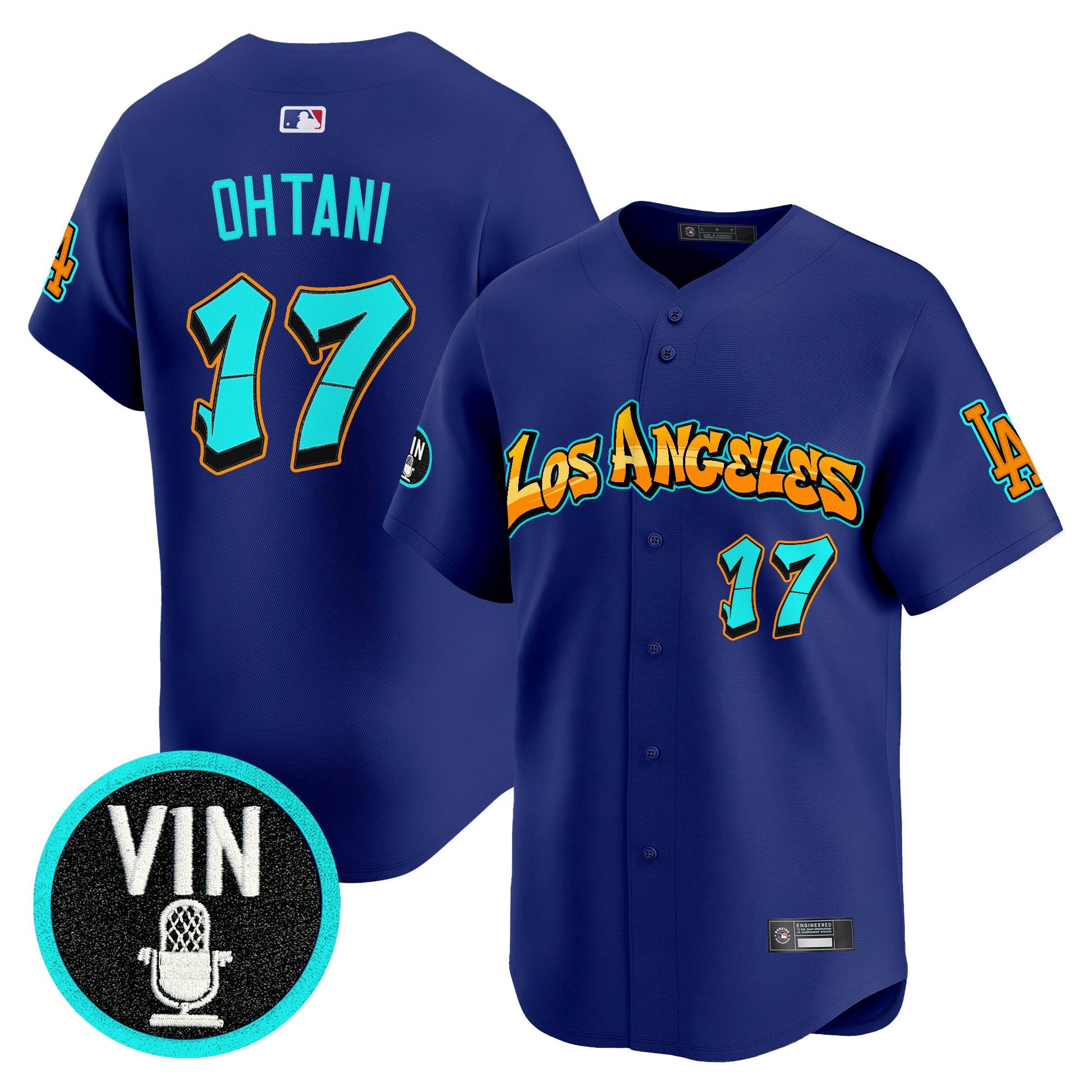 Men's Los Angeles Dodgers 'Graffiti Street Style Edition' Vapor Premier Limited Jersey - All Stitched