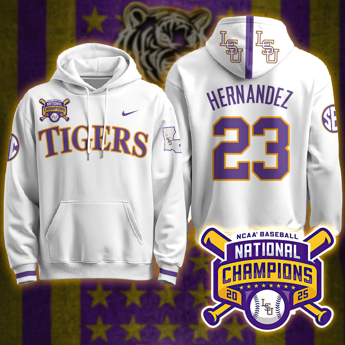LSU Tigers 2025 World Series Champions Limited Hoodie - All Stitched