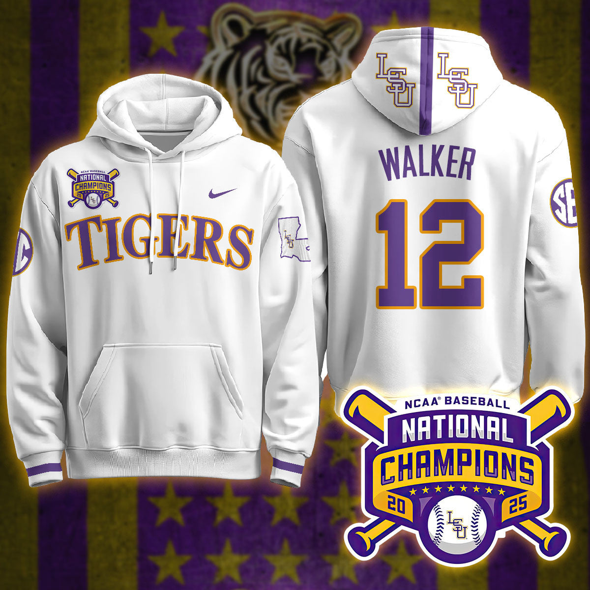 LSU 2025 World Series Champions Limited Hoodie - All Stitched