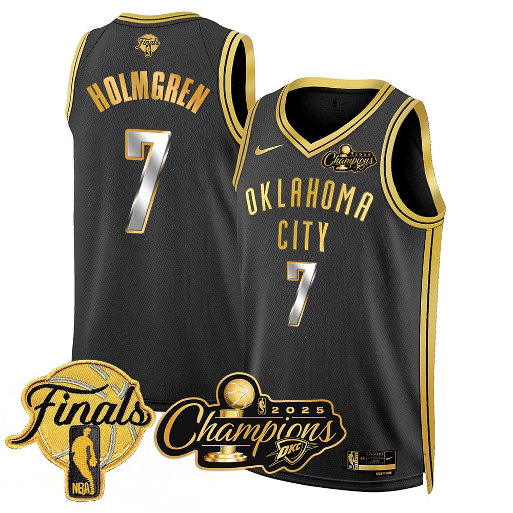 Men's Oklahoma City Thunder 2024-25 Champions Jersey - All Stitched