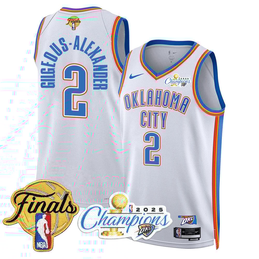 Men's Oklahoma City Thunder 2024-25 Champions Jersey - All Stitched