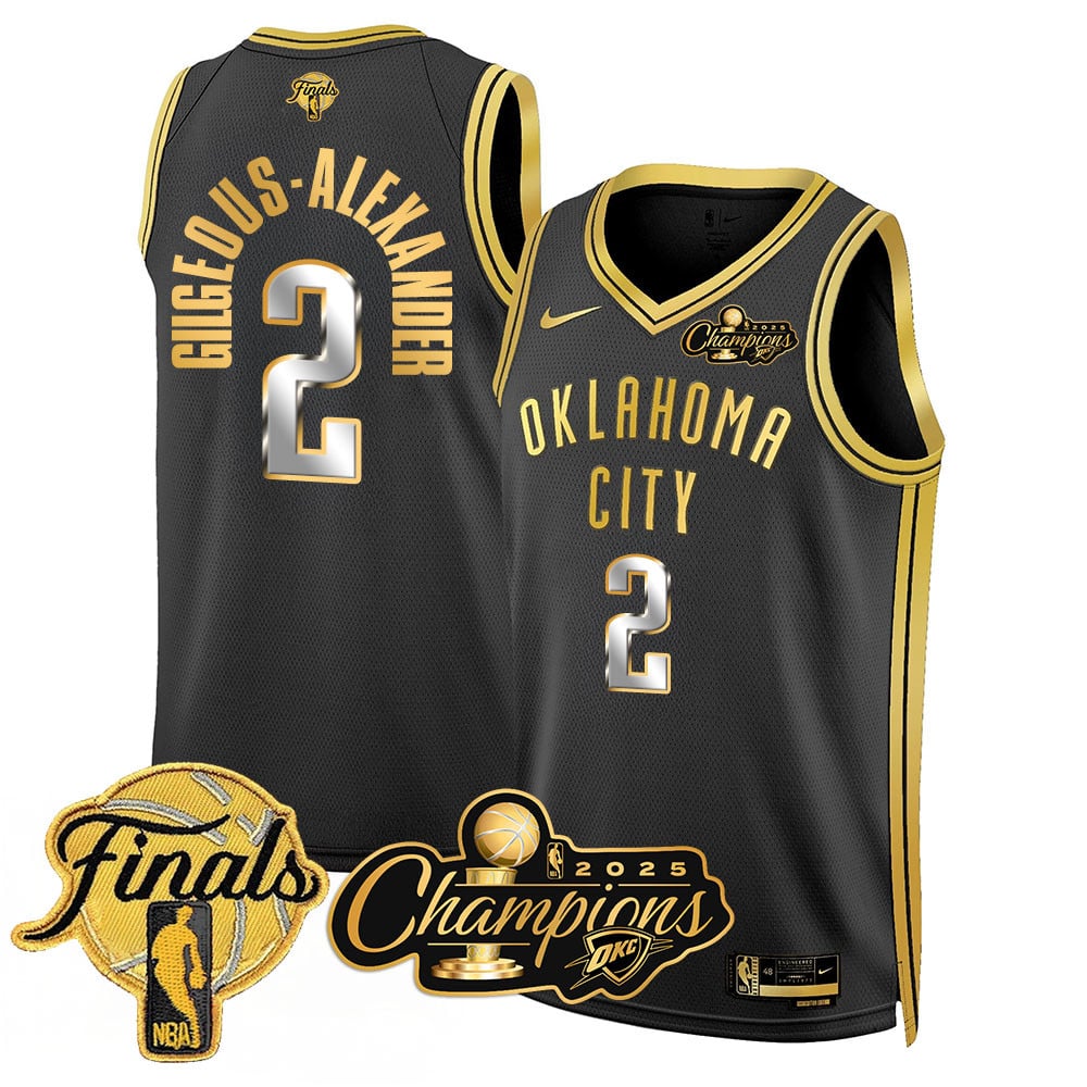 Men's Oklahoma City Thunder 2024-25 Champions Jersey - All Stitched