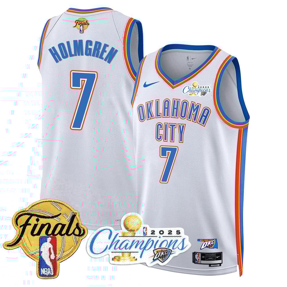 Men's Oklahoma City Thunder 2024-25 Champions Jersey - All Stitched