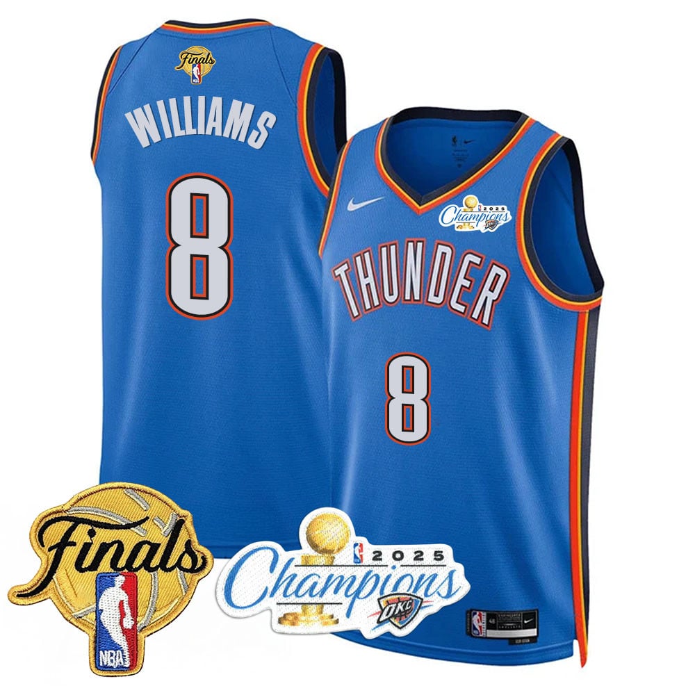 Men's Oklahoma City Thunder 2024-25 Champions Jersey - All Stitched