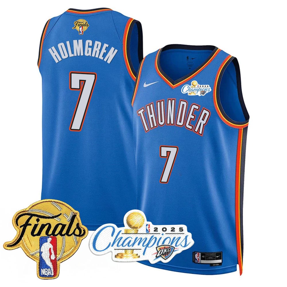 Men's Oklahoma City Thunder 2024-25 Champions Jersey - All Stitched