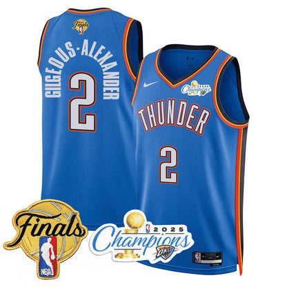 Men's Oklahoma City Thunder 2024-25 Champions Jersey - All Stitched