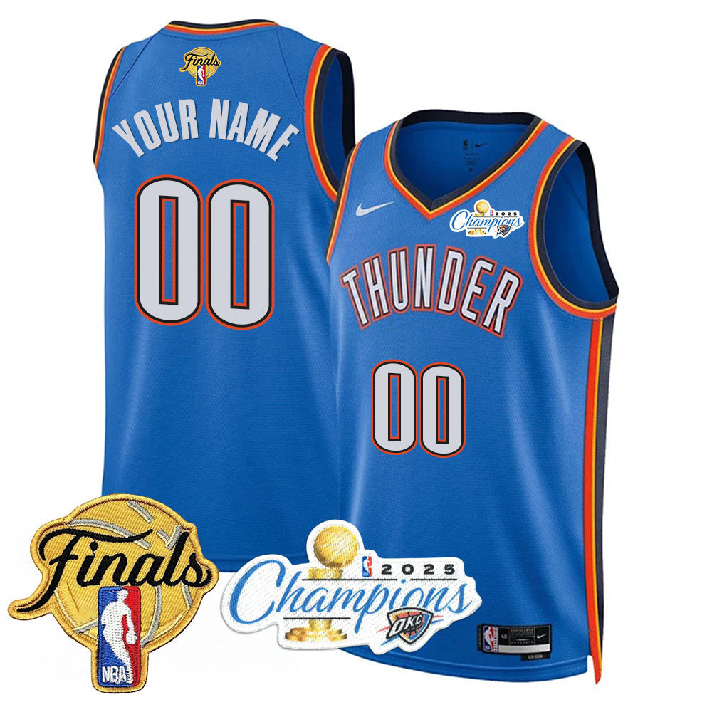 Custom Gender/Name Oklahoma City Thunder 2024-25 Champions Jersey - All Stitched