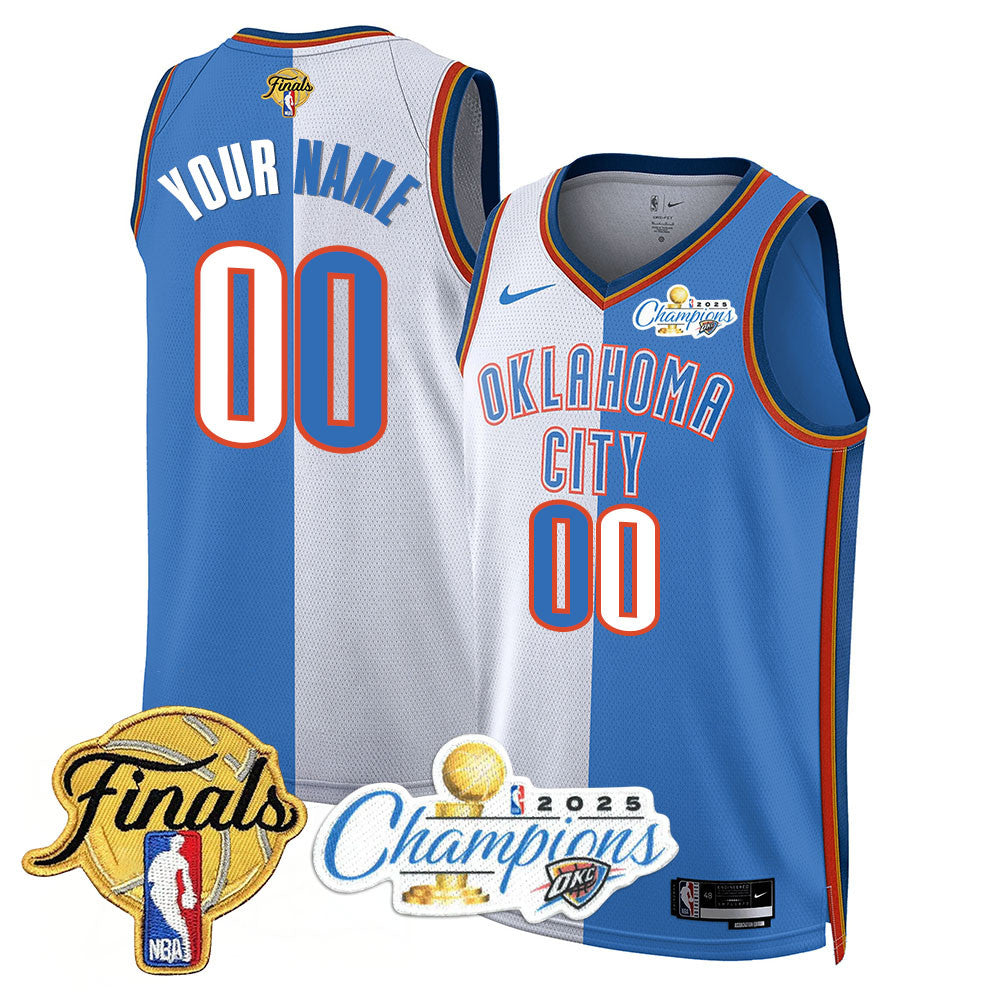 Custom Gender/Name Oklahoma City Thunder 2024-25 Champions Jersey - All Stitched
