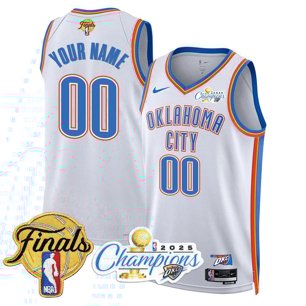 Custom Gender/Name Oklahoma City Thunder 2024-25 Champions Jersey - All Stitched