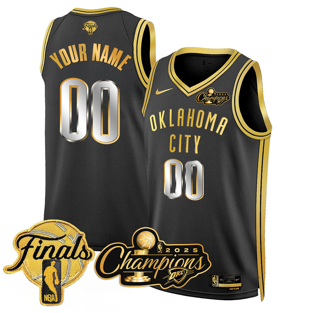 Custom Gender/Name Oklahoma City Thunder 2024-25 Champions Jersey - All Stitched
